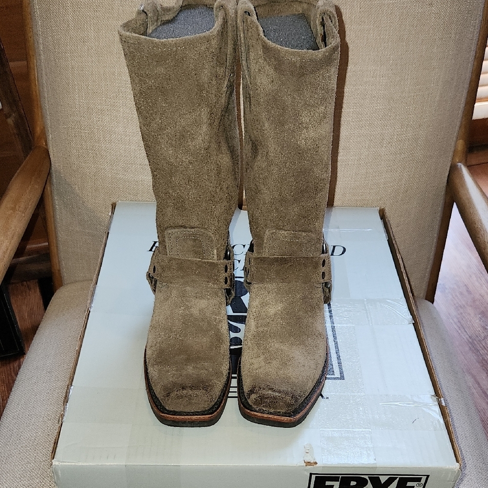 Frye Suede Boots in Taupe